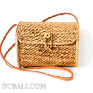 ata grass rattan cylinder design full handmade hand woven clutch bag purses